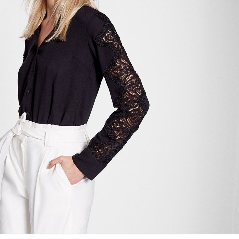 Slim Portofino, Lace Sleeve, M, EUC-Worn 1x